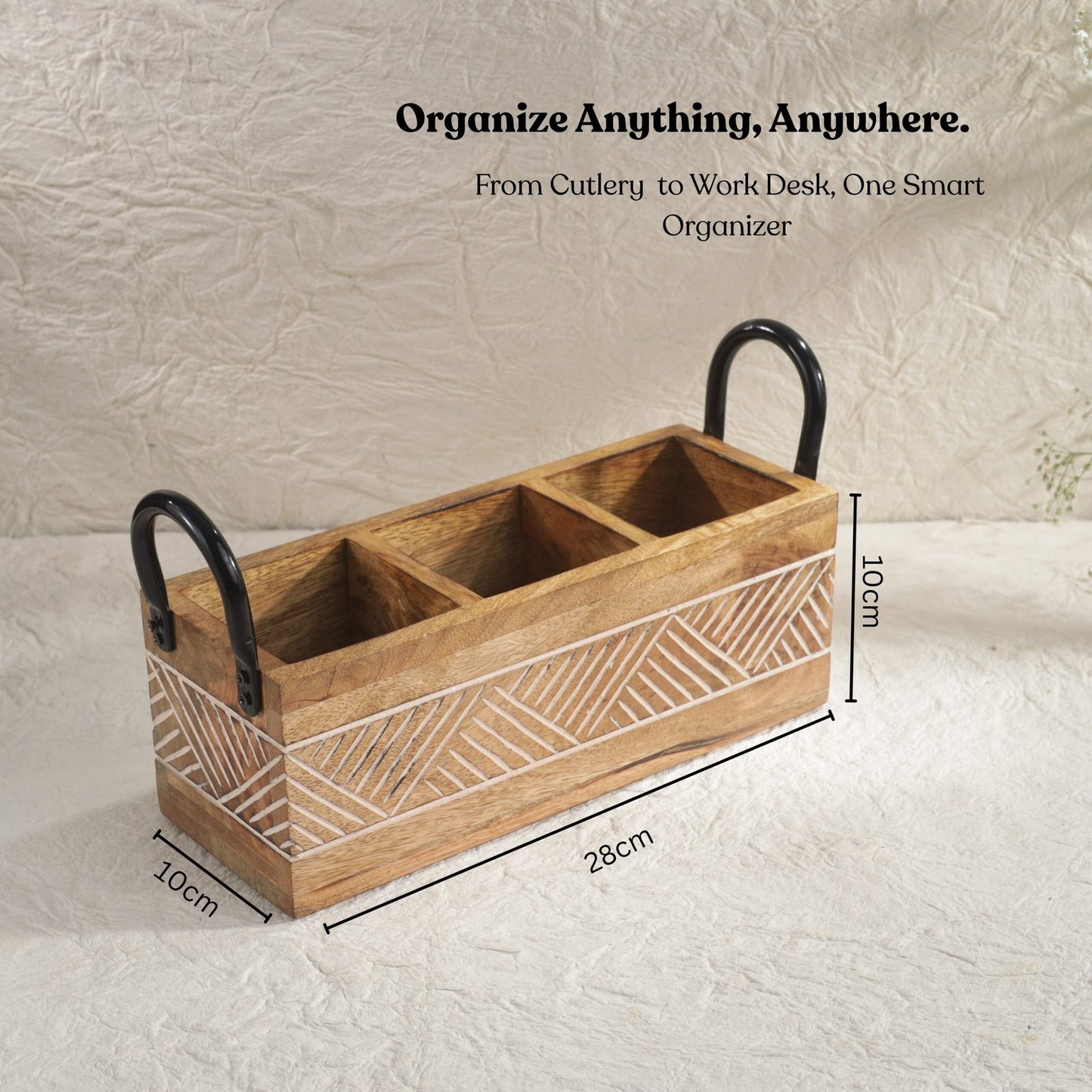 Tressa Cube Handcrafted Wooden Organizer