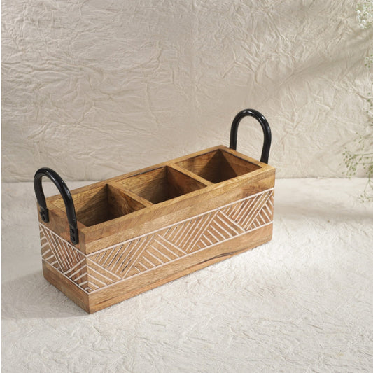 Tressa Cube Handcrafted Wooden Organizer