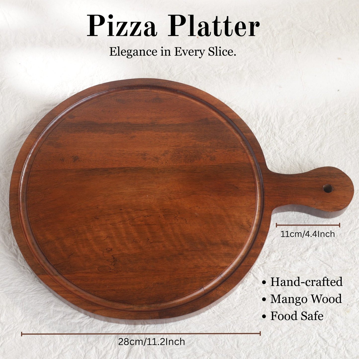 Round Mango Wood Platter