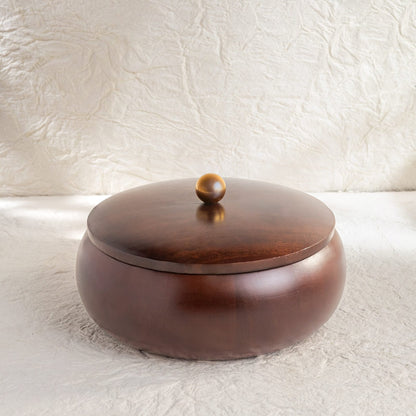 Oval Wooden Chapati Box