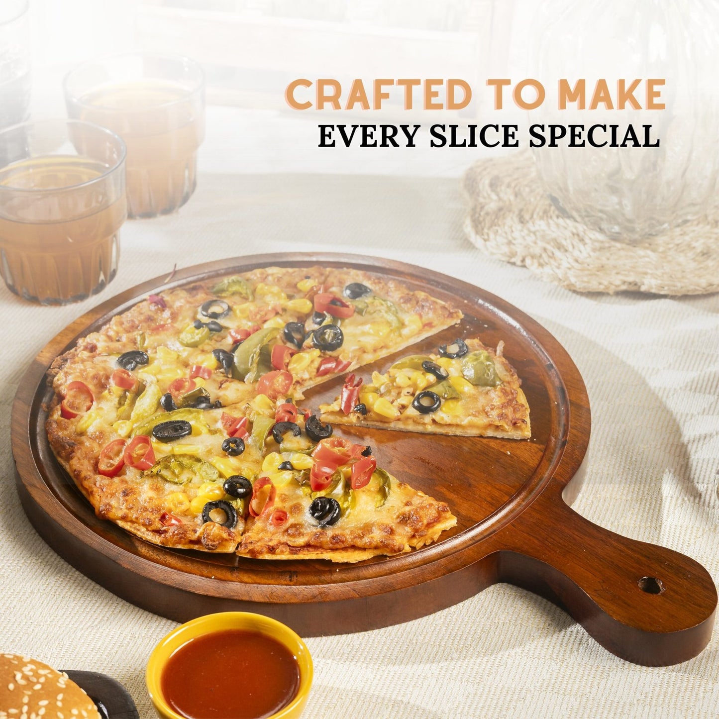 Round Mango Wood Platter