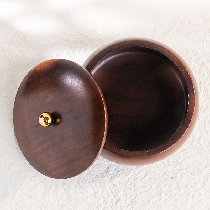 Oval Wooden Chapati Box