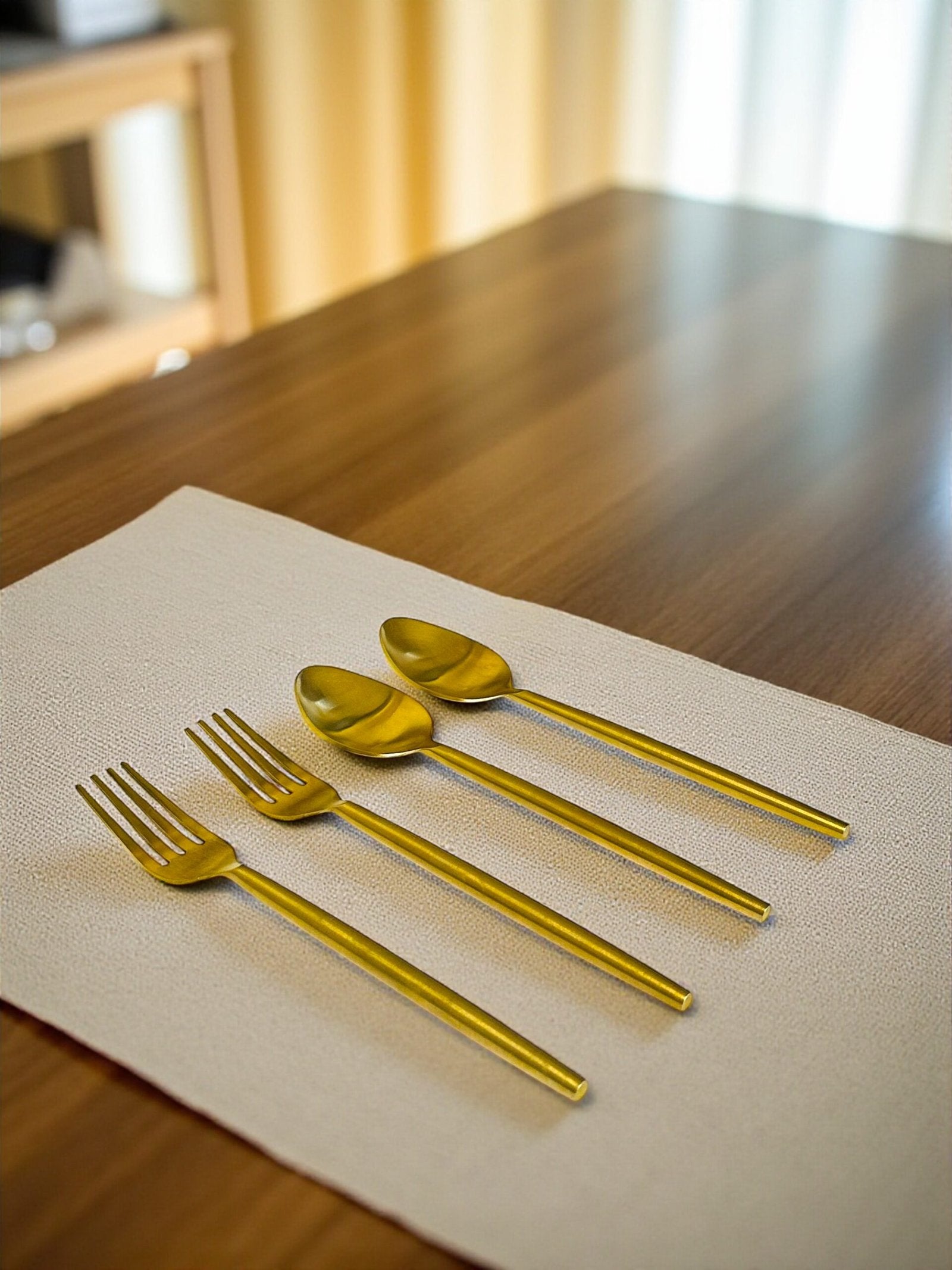 Gold Finish Cutlery Set of 4