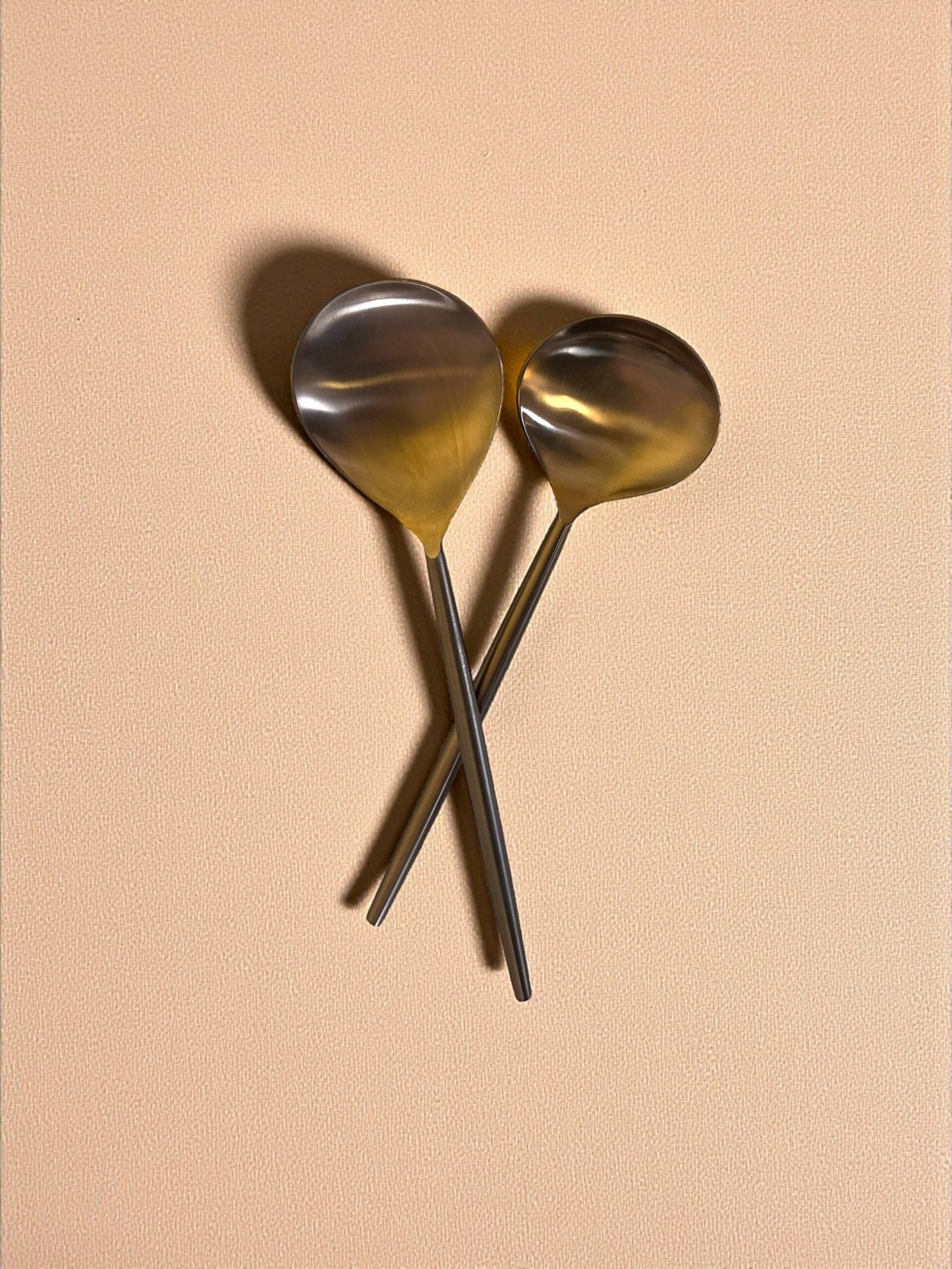 Rose Gold Serving Spoons Set of 2