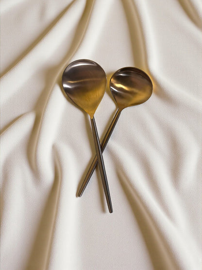 Rose Gold Serving Spoons Set of 2