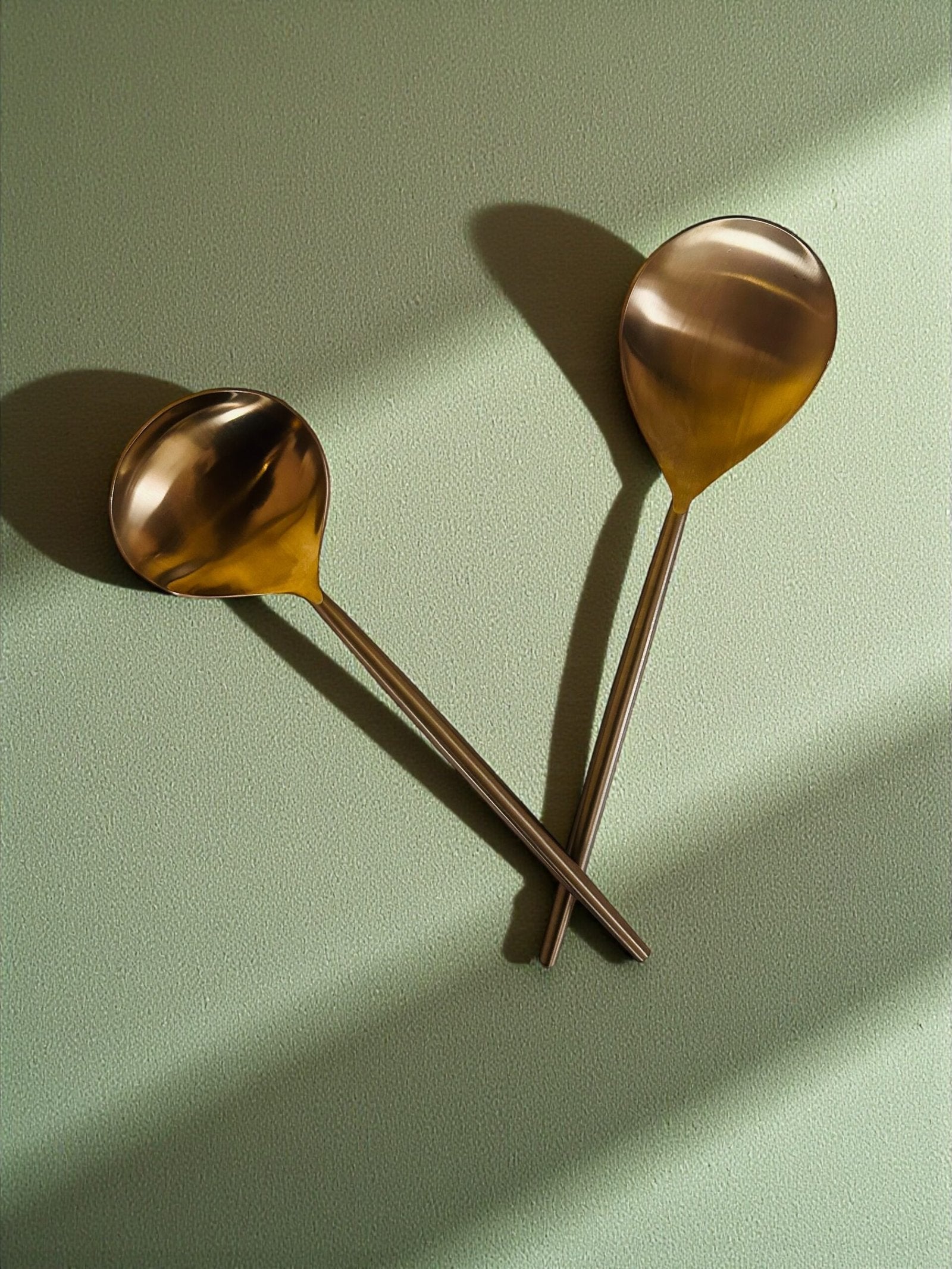 Rose Gold Serving Spoons Set of 2