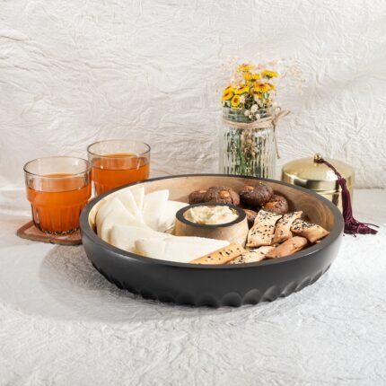 Chip and Dip Wooden Platter