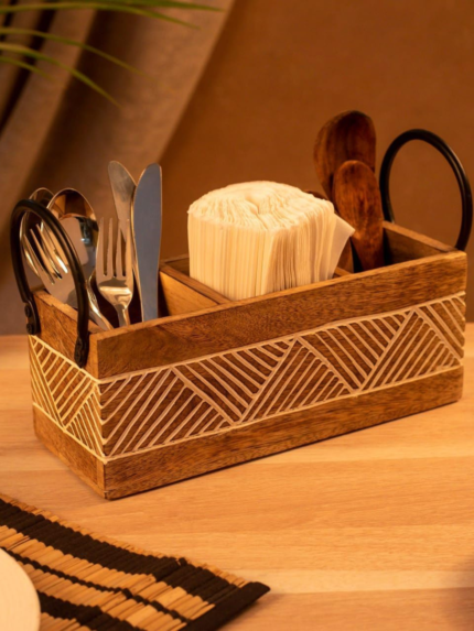 Tressa Cube Handcrafted Wooden Organizer