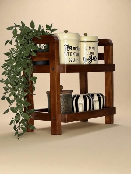 Dual-Tier Wooden Organizer
