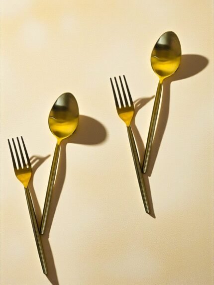 Gold Finish Cutlery Set of 4