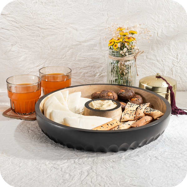 Lividora Premium Mango Wood Chip N Dip Platter